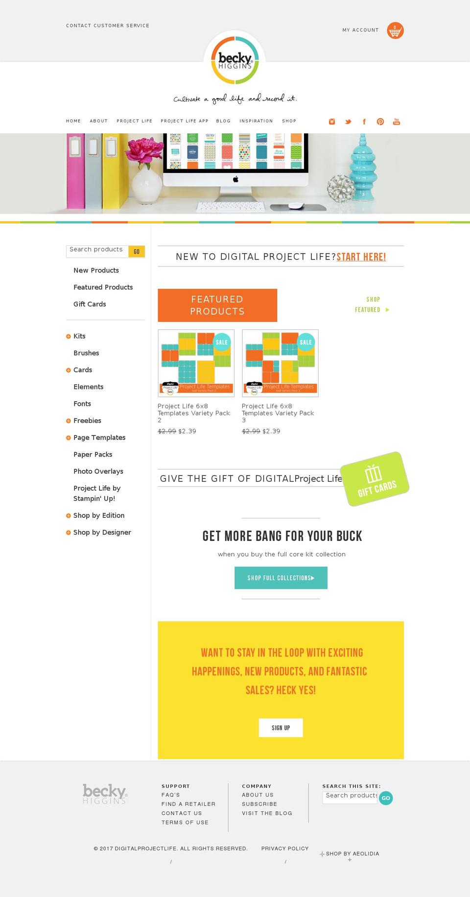 digitalprojectlife.com shopify website screenshot
