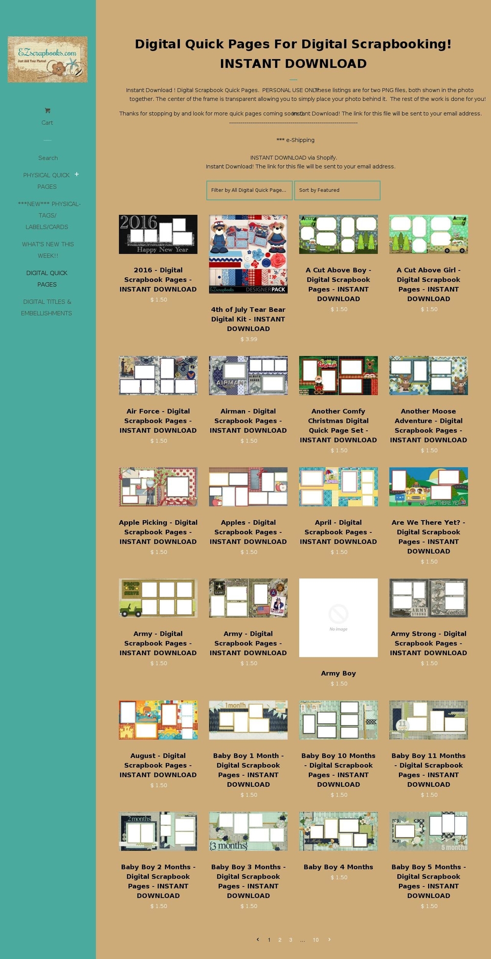 digitalquickpages.com shopify website screenshot