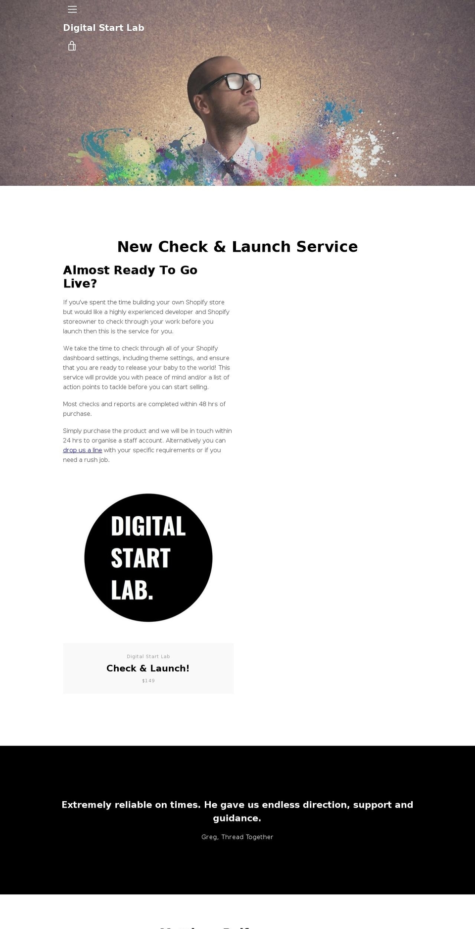 digitalstartlab.com shopify website screenshot