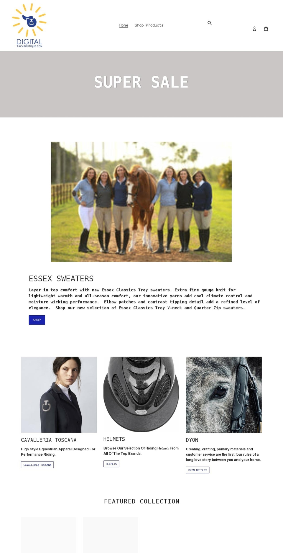 digitaltackboutique.com shopify website screenshot