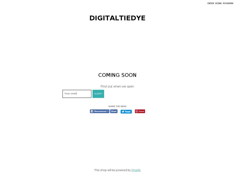 digitaltiedye.com — Shopify storefront screenshot