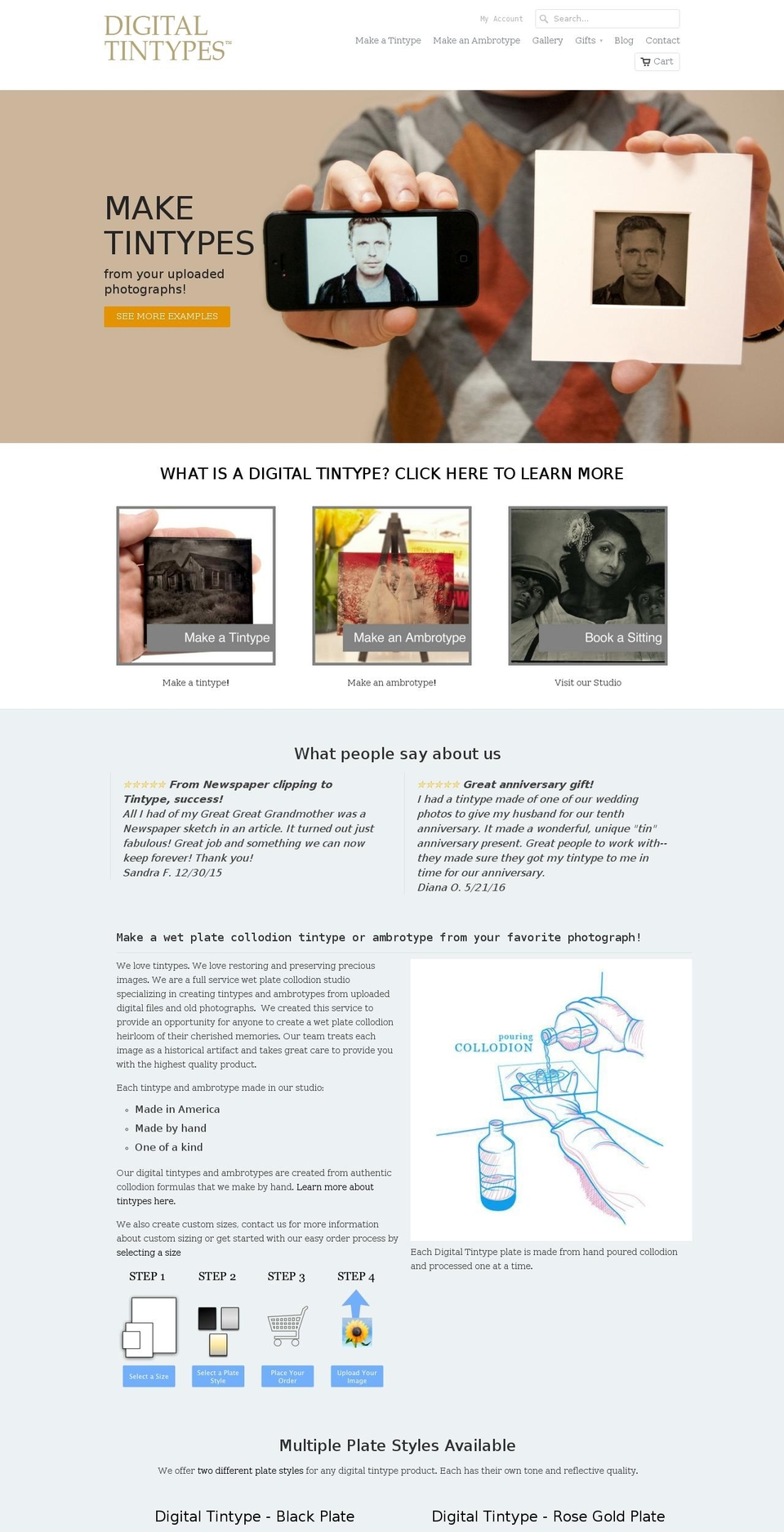 digitaltintypes.com shopify website screenshot