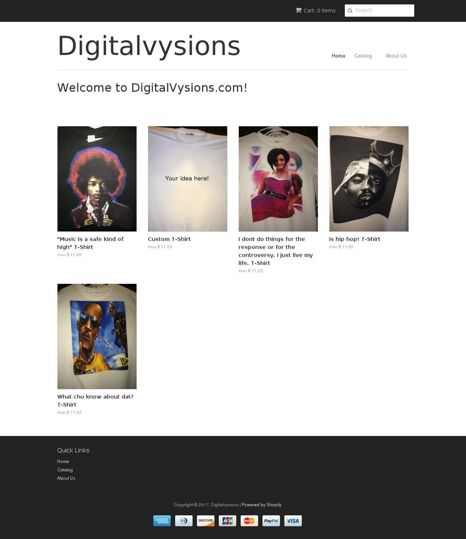 digitalvysions.com shopify website screenshot