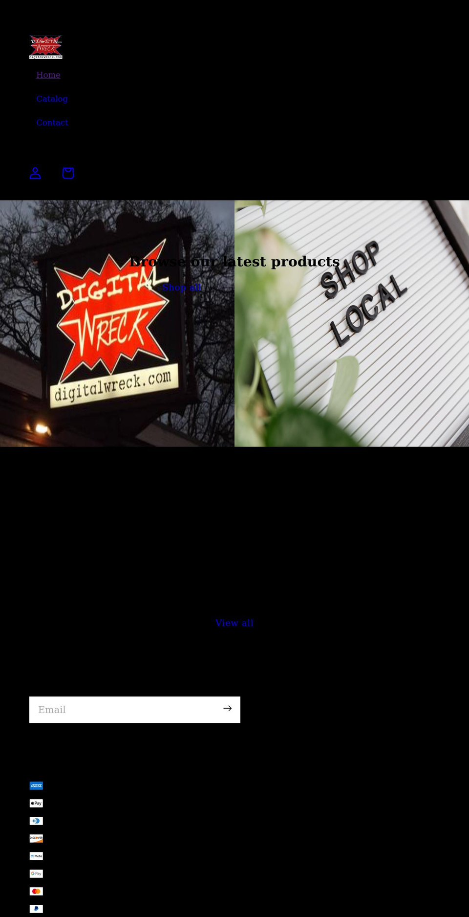 digitalwreck.com shopify website screenshot