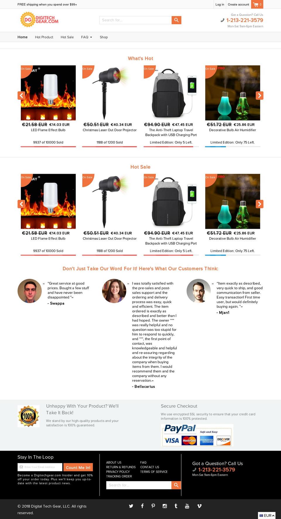 digitechgear.com — Shopify storefront screenshot