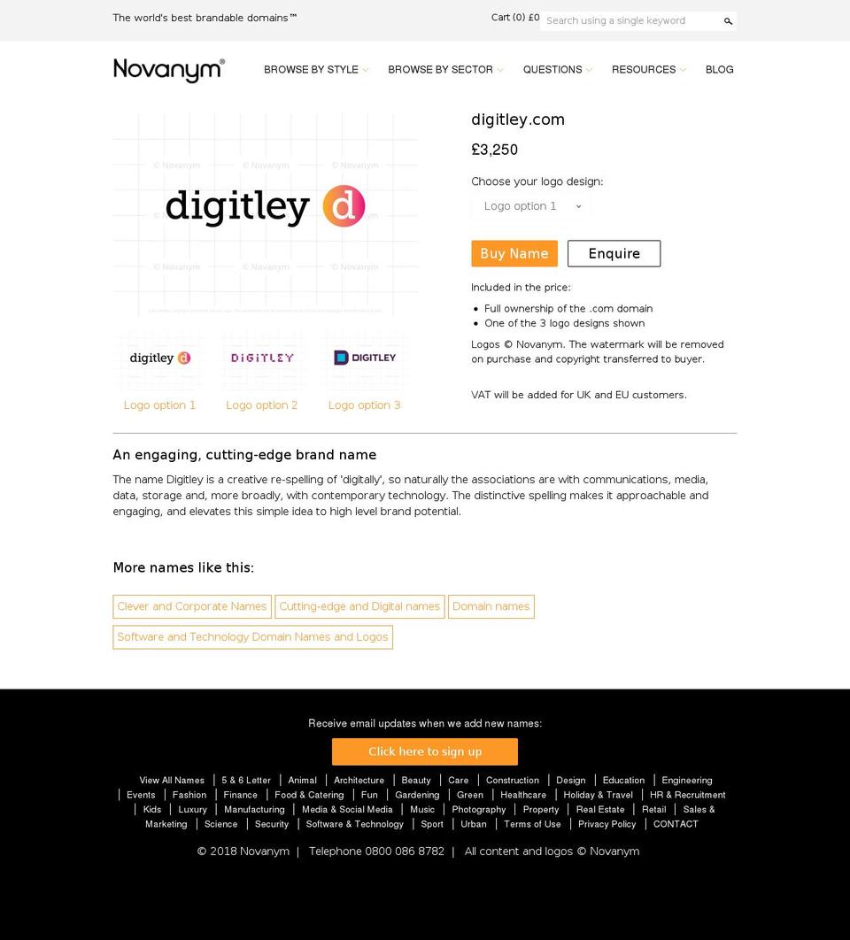 LIVE + Wishlist Email Shopify theme site example digitley.com
