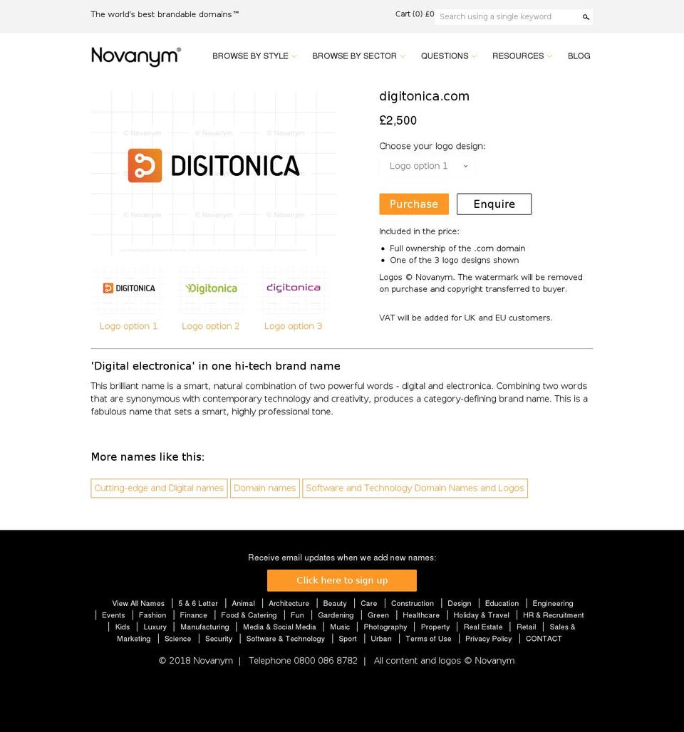 digitonica.com shopify website screenshot