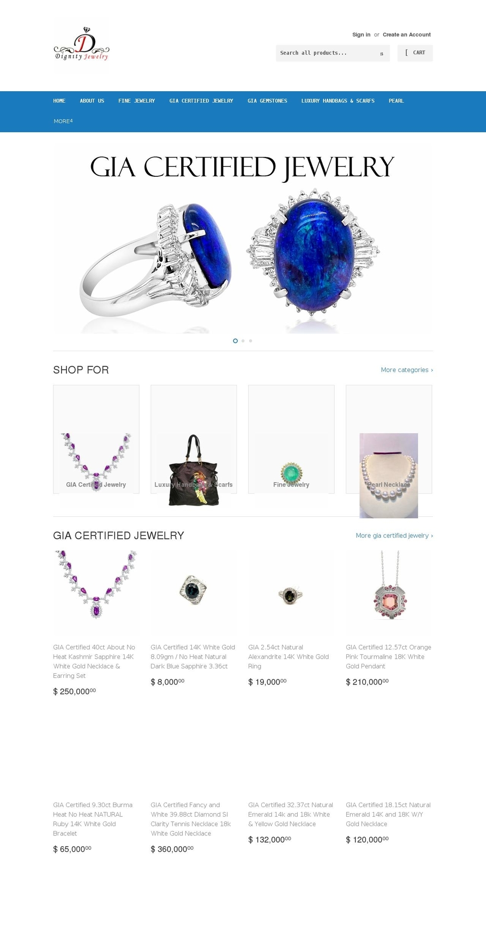 dignityjewelry.com shopify website screenshot