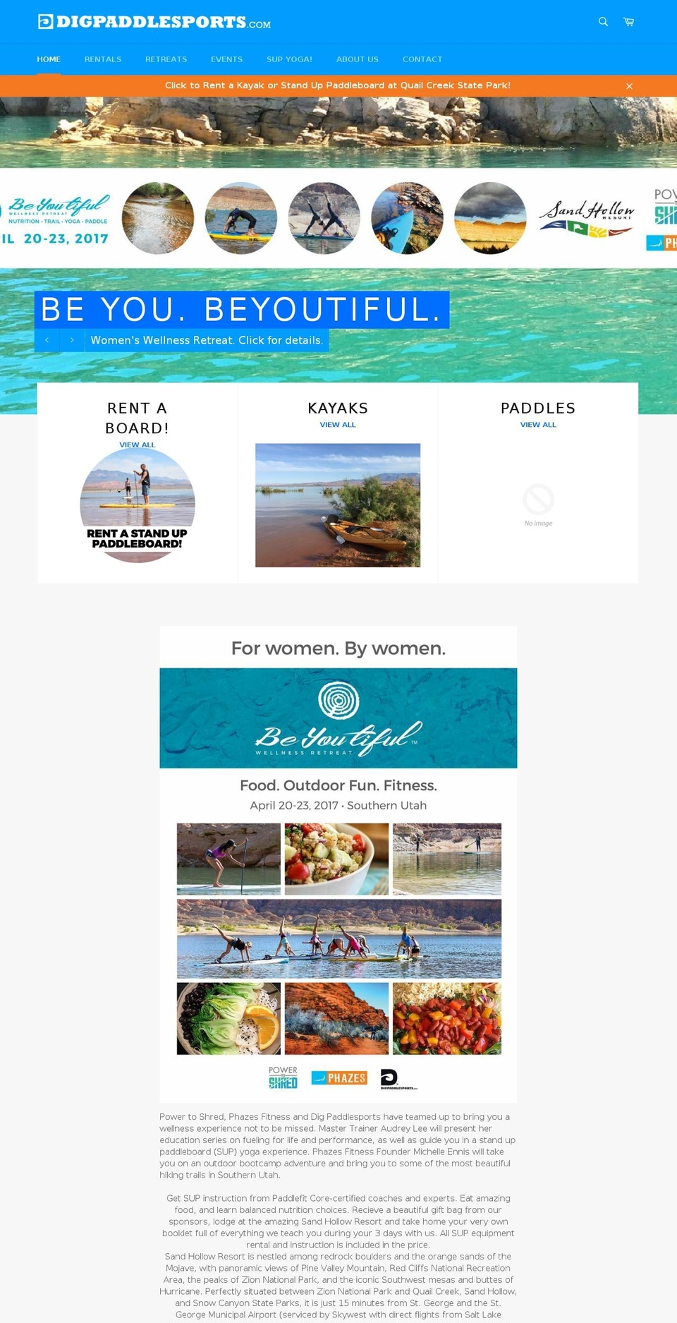 digpaddlesports.com shopify website screenshot
