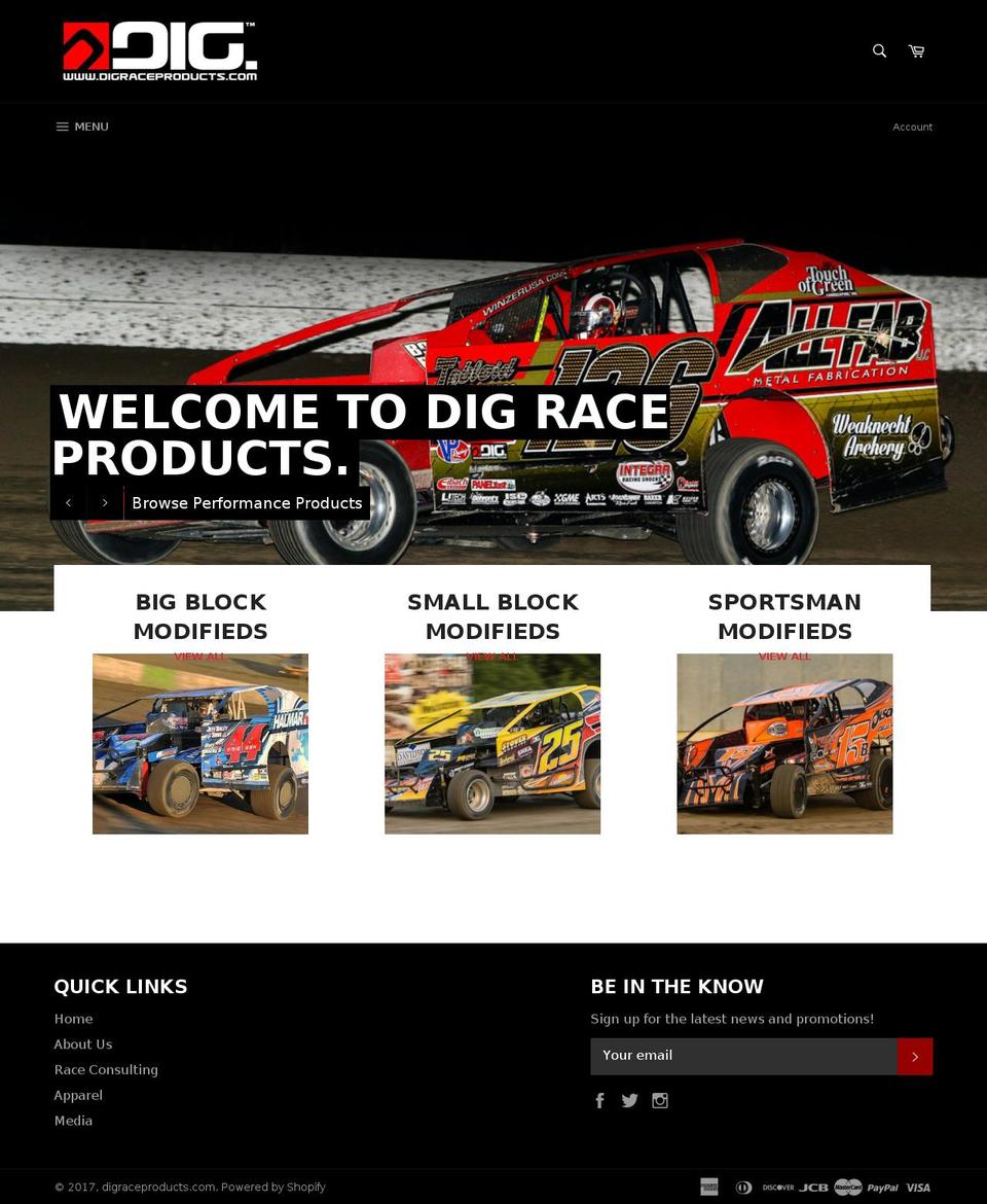 digraceproducts.com shopify website screenshot