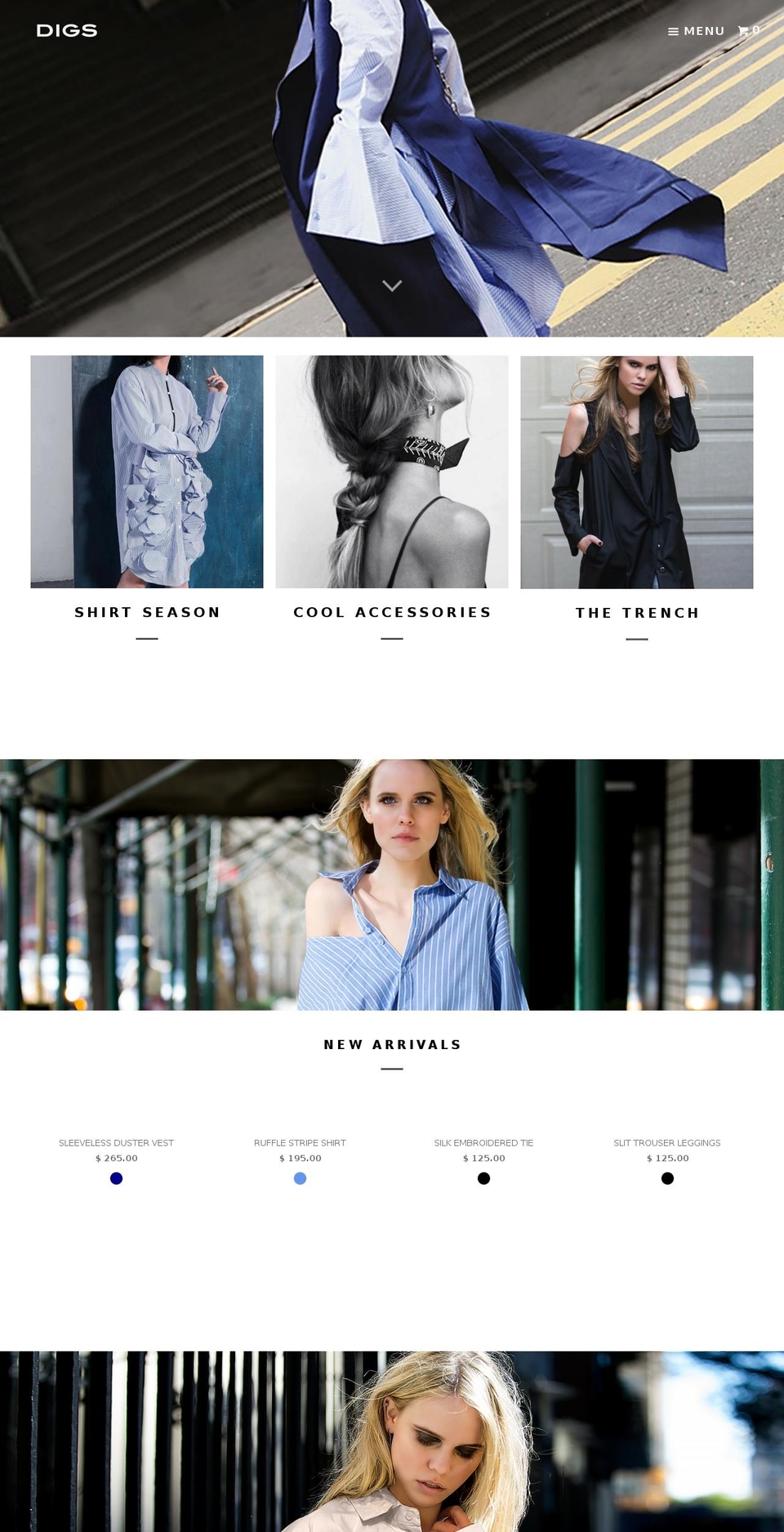 digsluxurybeach.com shopify website screenshot