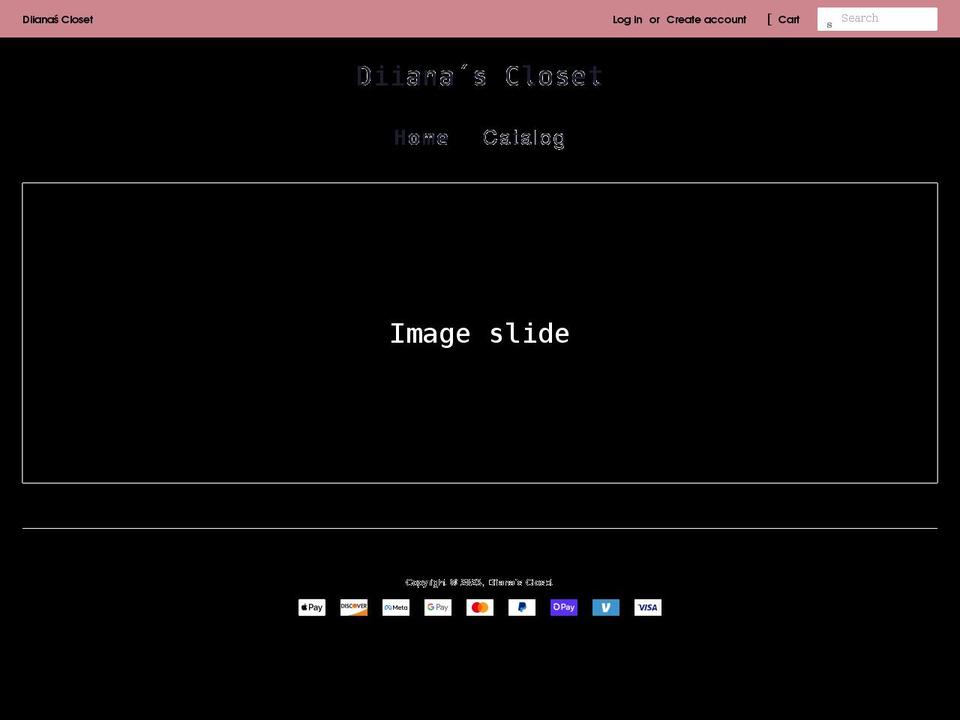 diianascloset.com shopify website screenshot