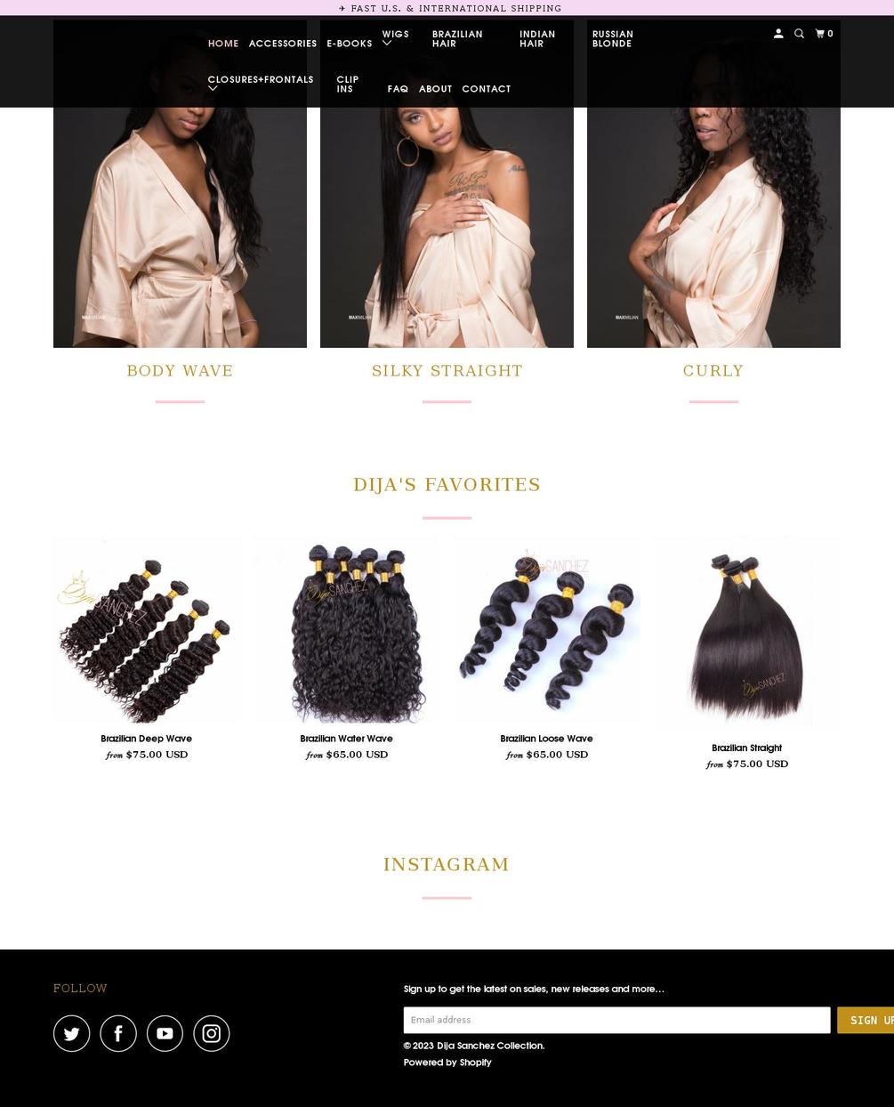 dijasanchezcollection.com — Shopify storefront screenshot