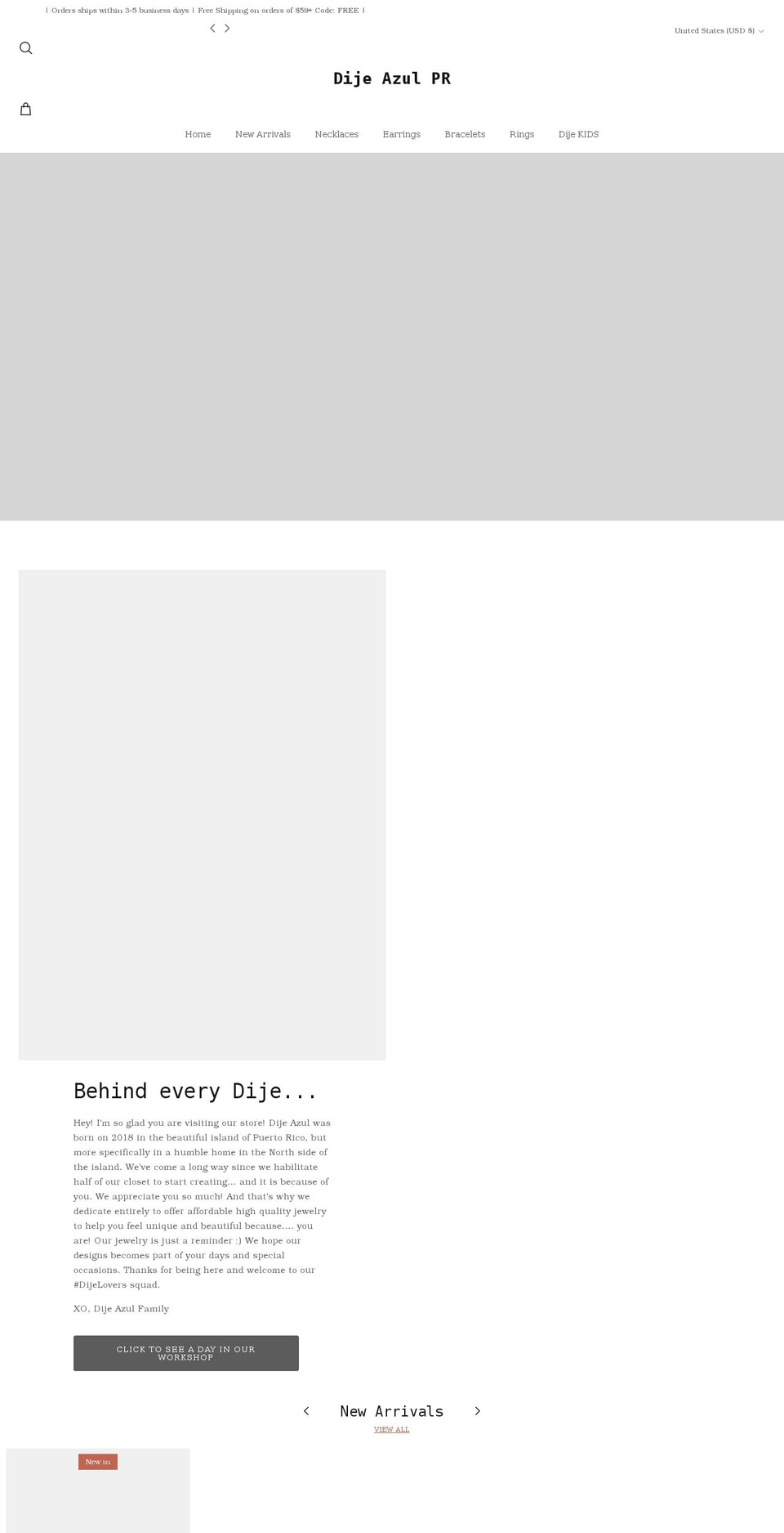 dijeazul.com shopify website screenshot