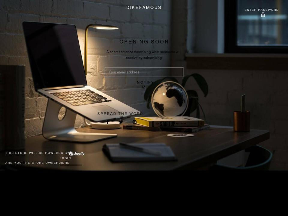 dikefamous.myshopify.com shopify website screenshot
