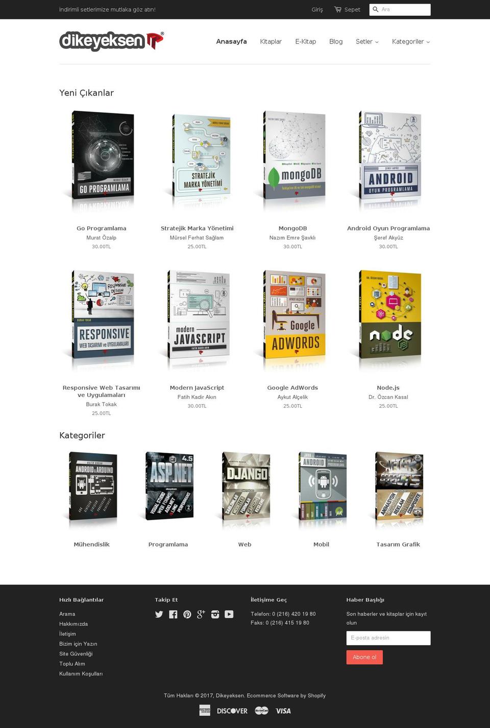 dikeyeksen.net shopify website screenshot