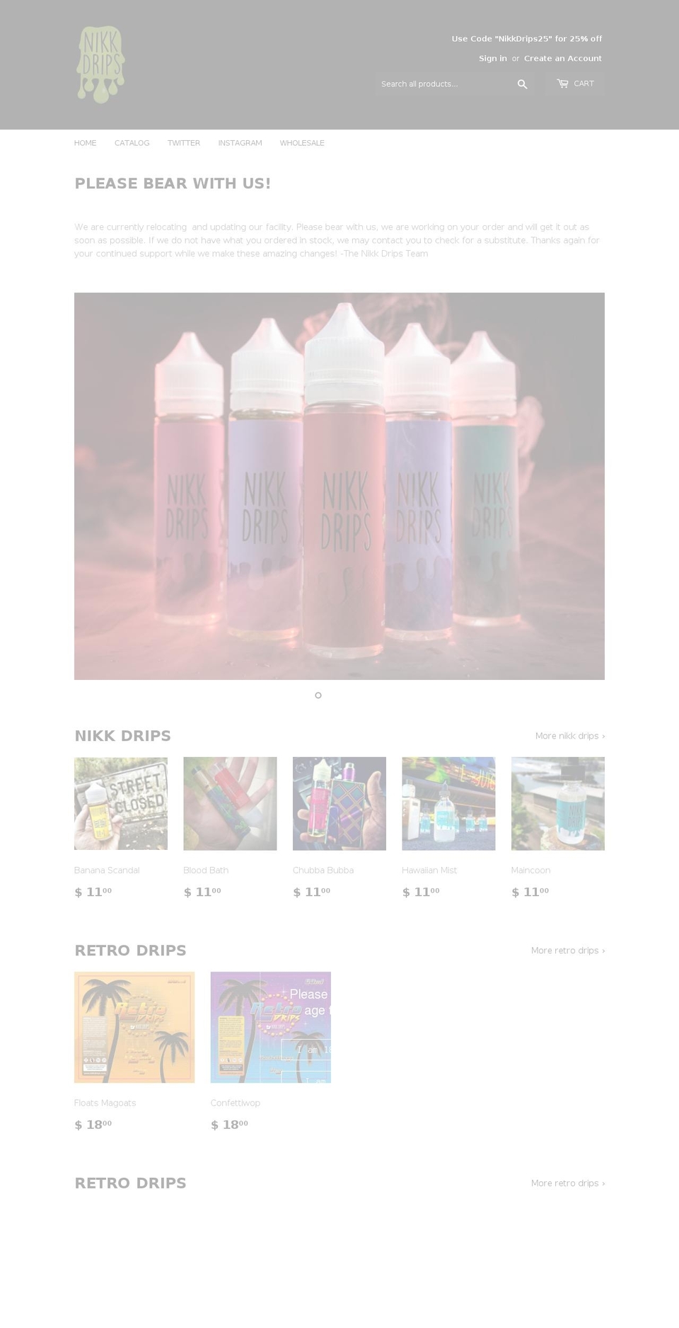 dikkdrips.com — Shopify storefront screenshot