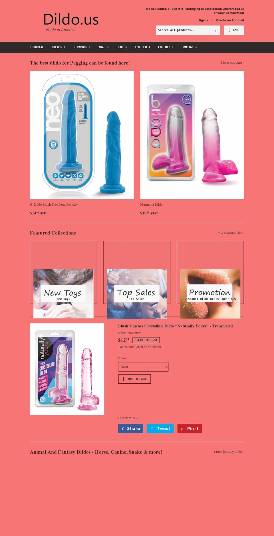 dildo.us shopify website screenshot