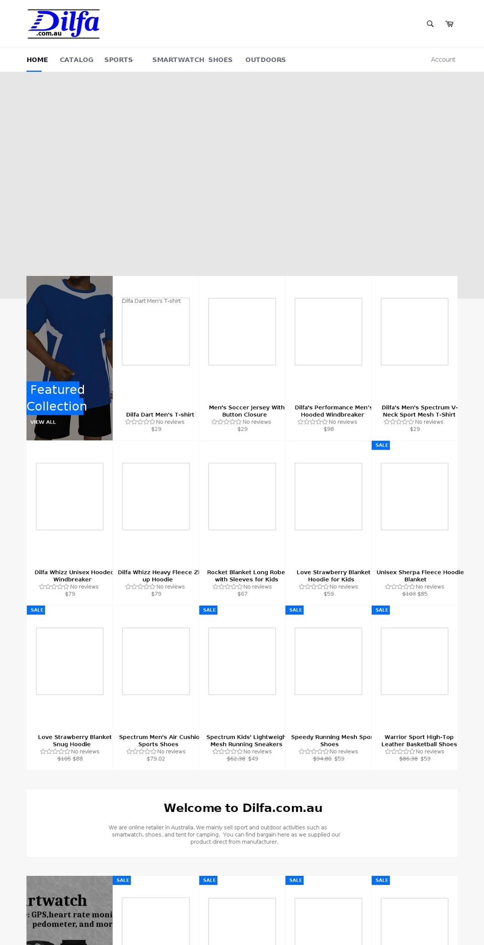 dilfa.com.au shopify website screenshot