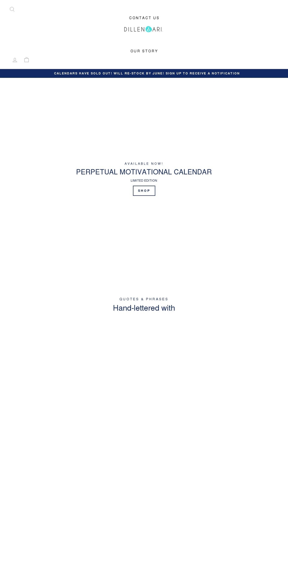 dillenari.com — Shopify storefront screenshot