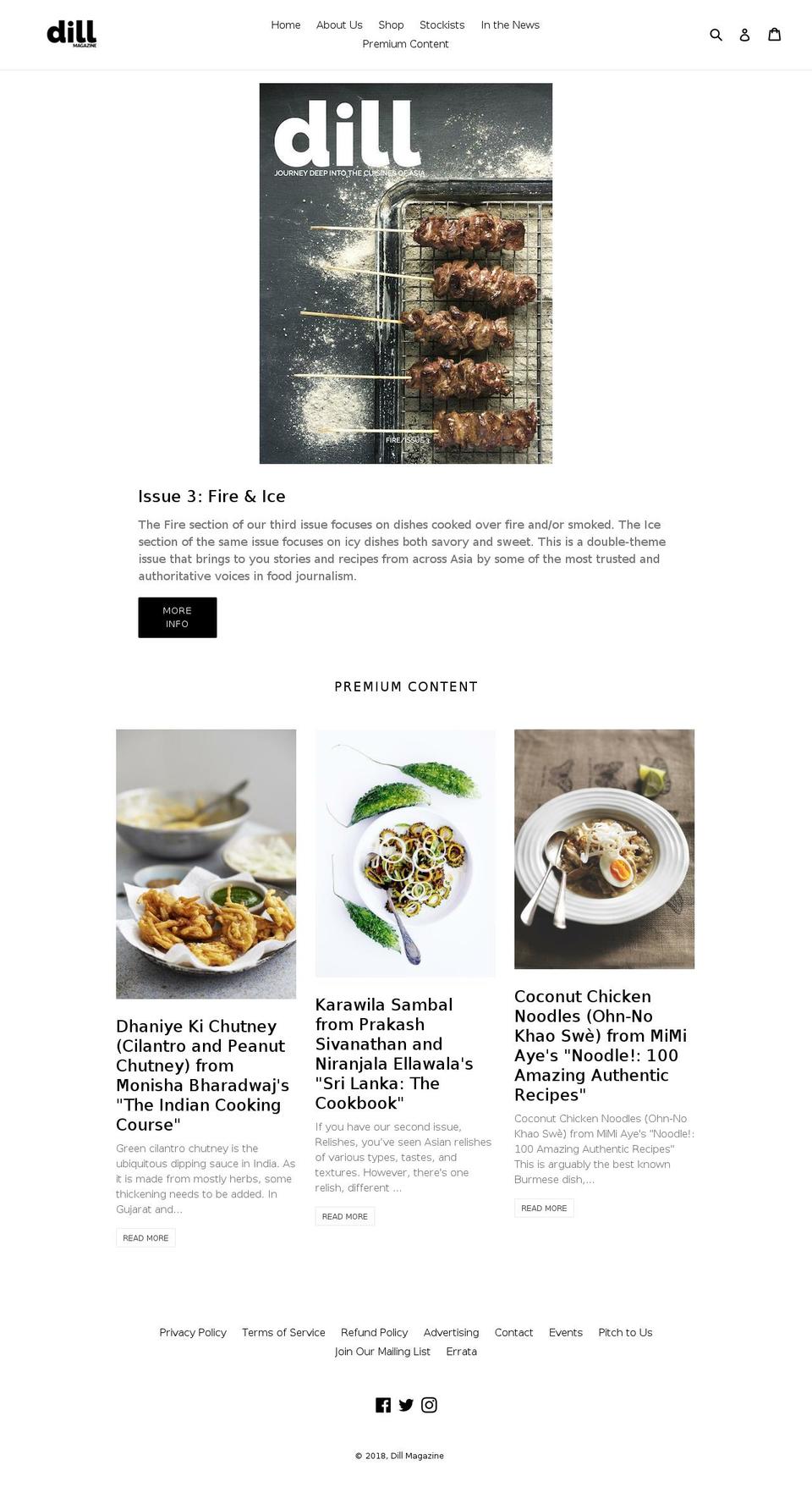 dillmagazine.com shopify website screenshot