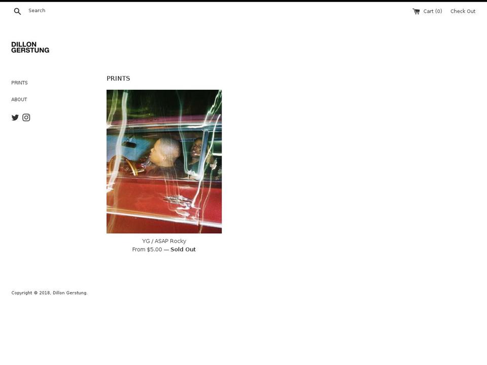 dillongerstung.com — Shopify storefront screenshot