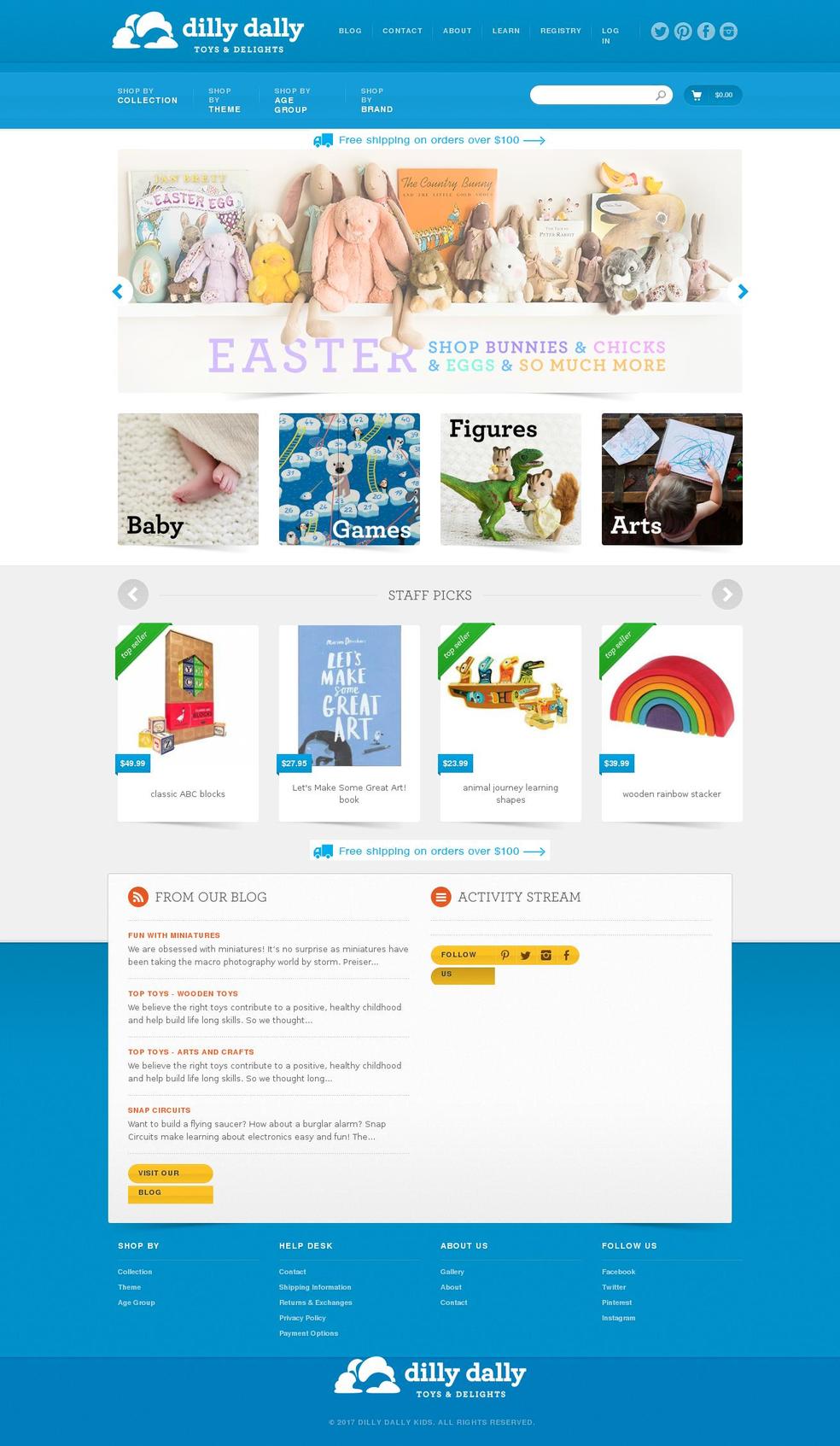 Dilly Dally - 20140818 Shopify theme site example dillydallykids.com