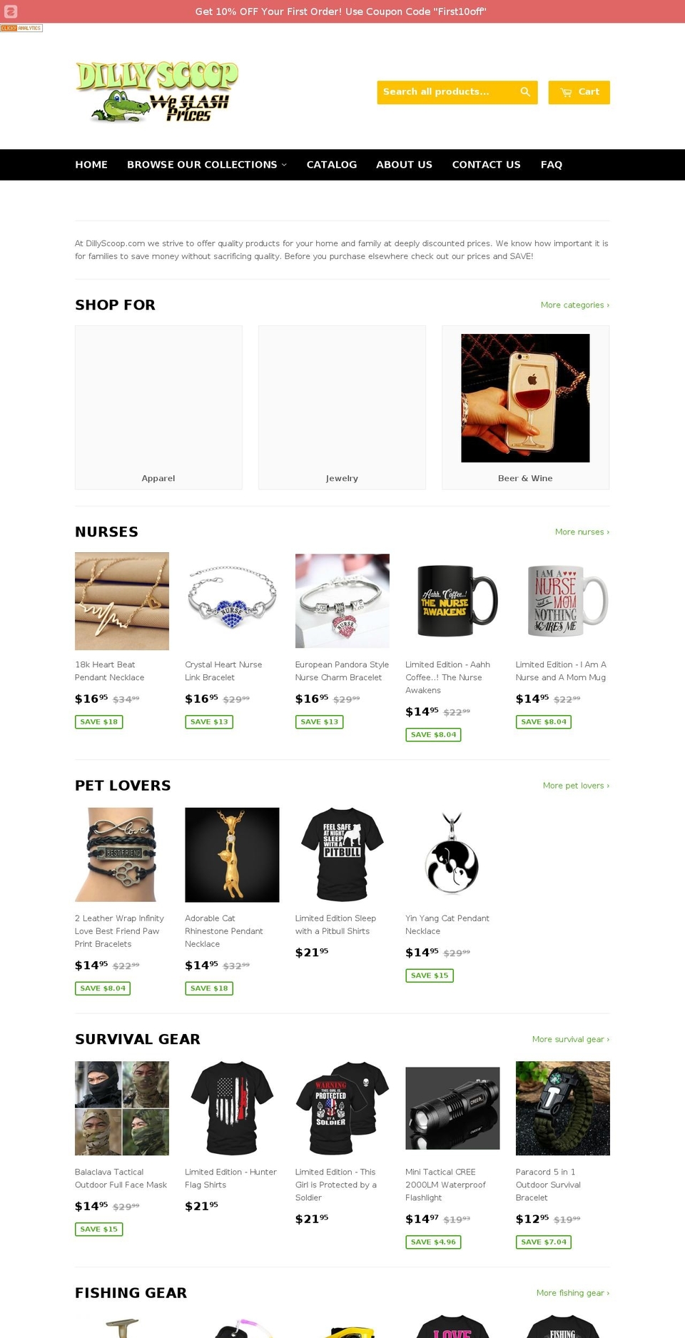 dillyscoop.com shopify website screenshot