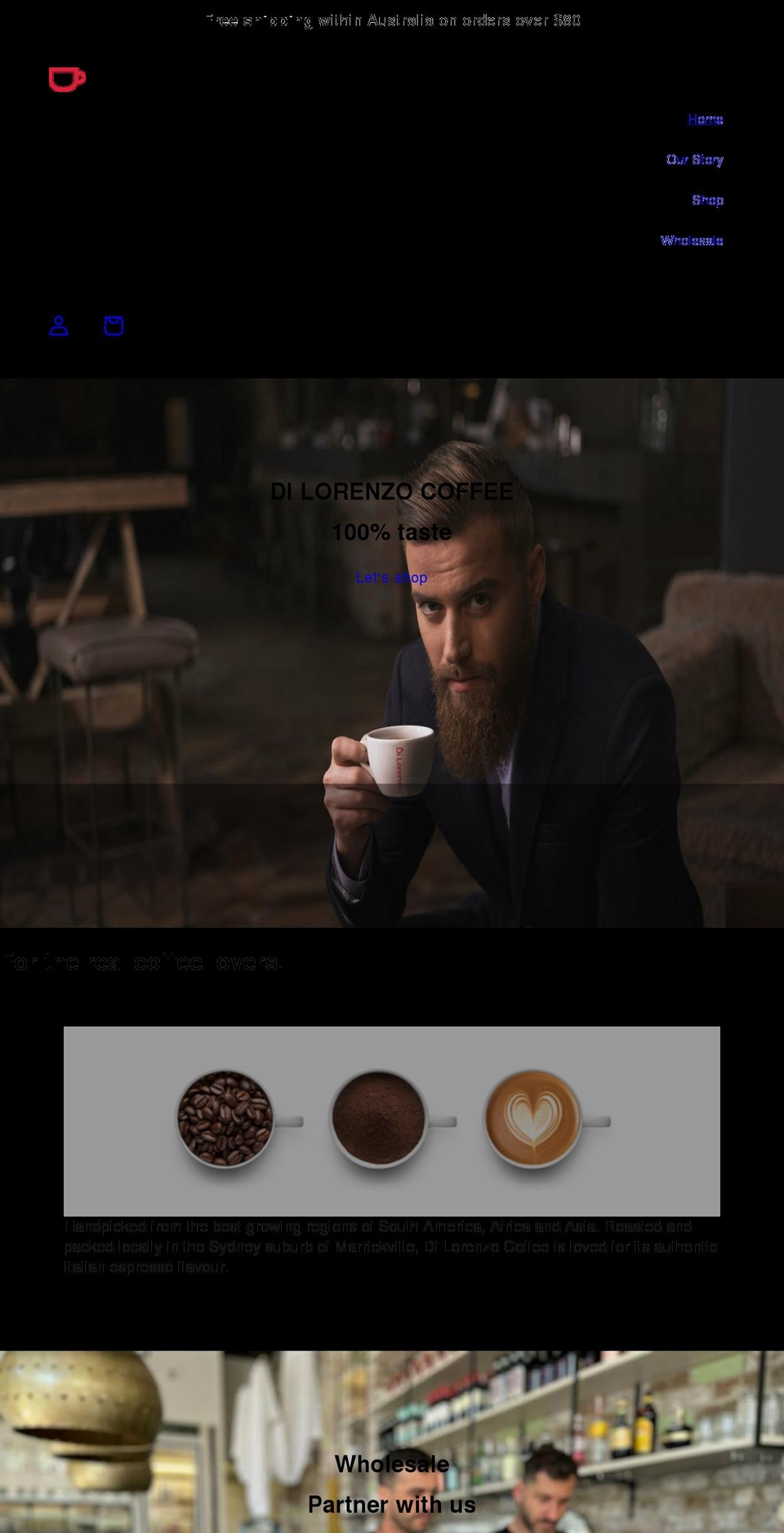 dilorenzocoffee.com shopify website screenshot