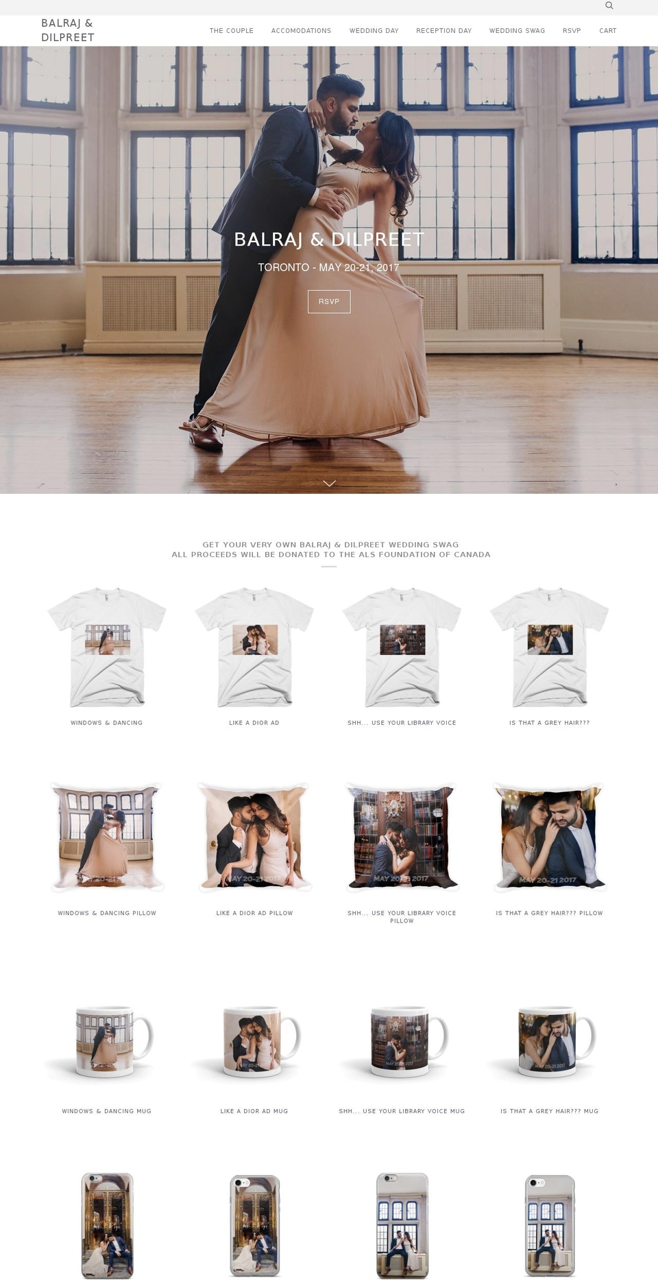dilwedsbalraj.com — Shopify storefront screenshot
