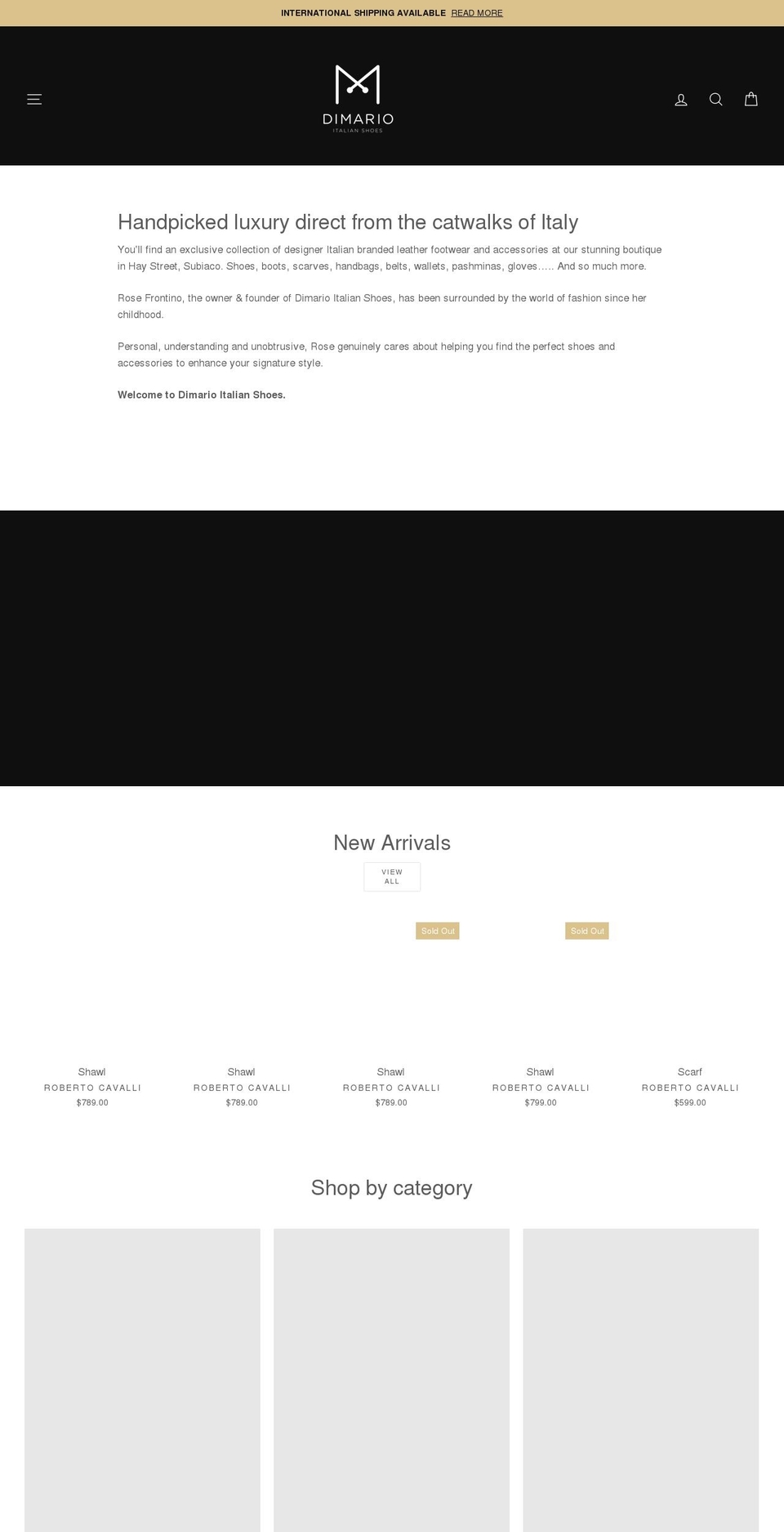 dimario.com.au shopify website screenshot