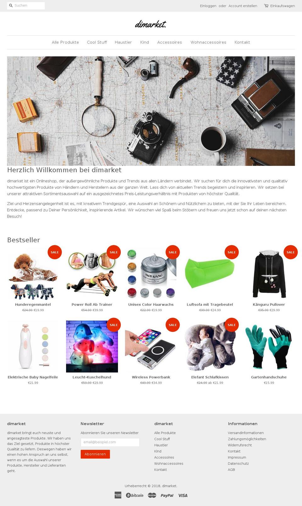 dimarket.de shopify website screenshot