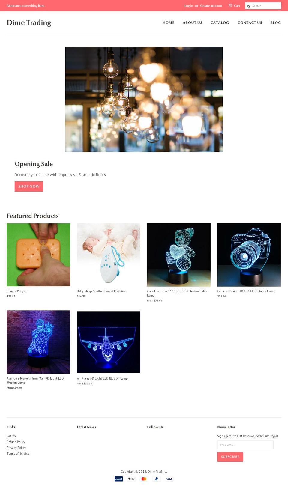 dime-trading.com — Shopify storefront screenshot