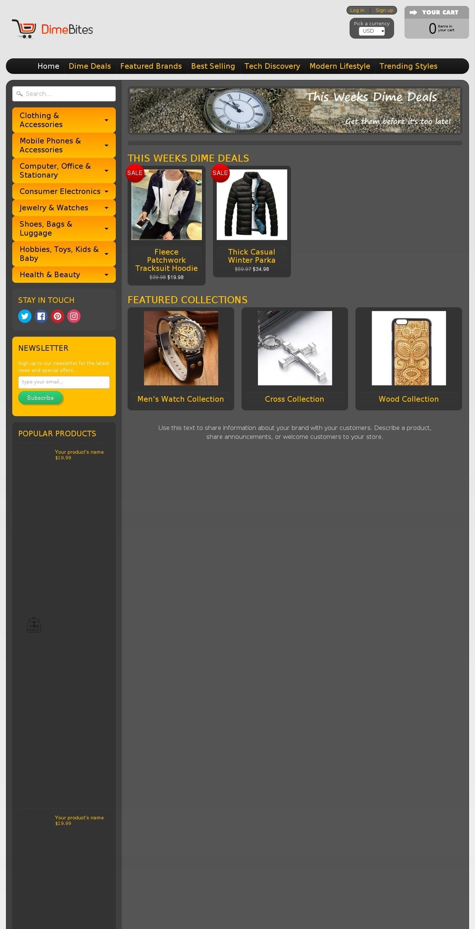 dimebyte.com shopify website screenshot