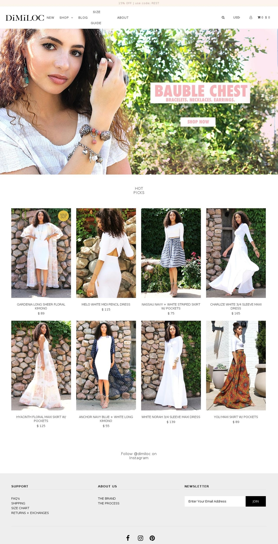 dimiloc.com shopify website screenshot