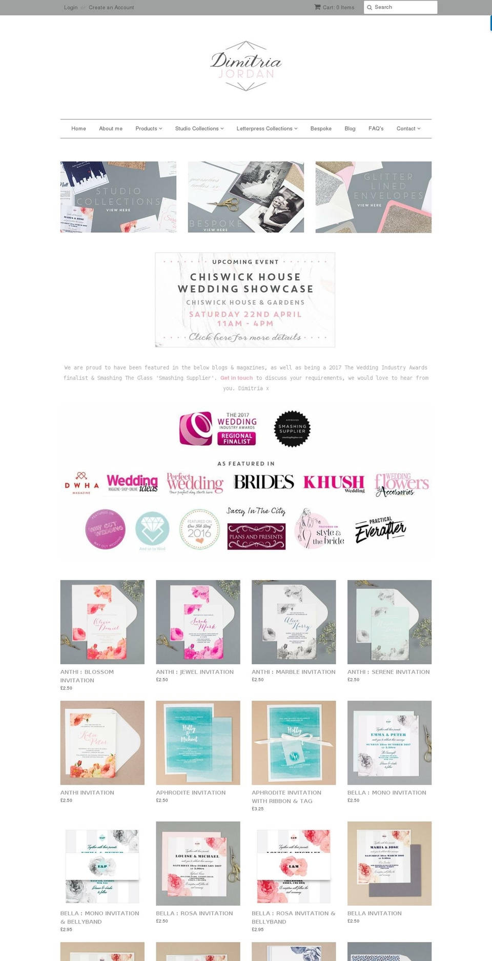 dimitriajordan.com shopify website screenshot