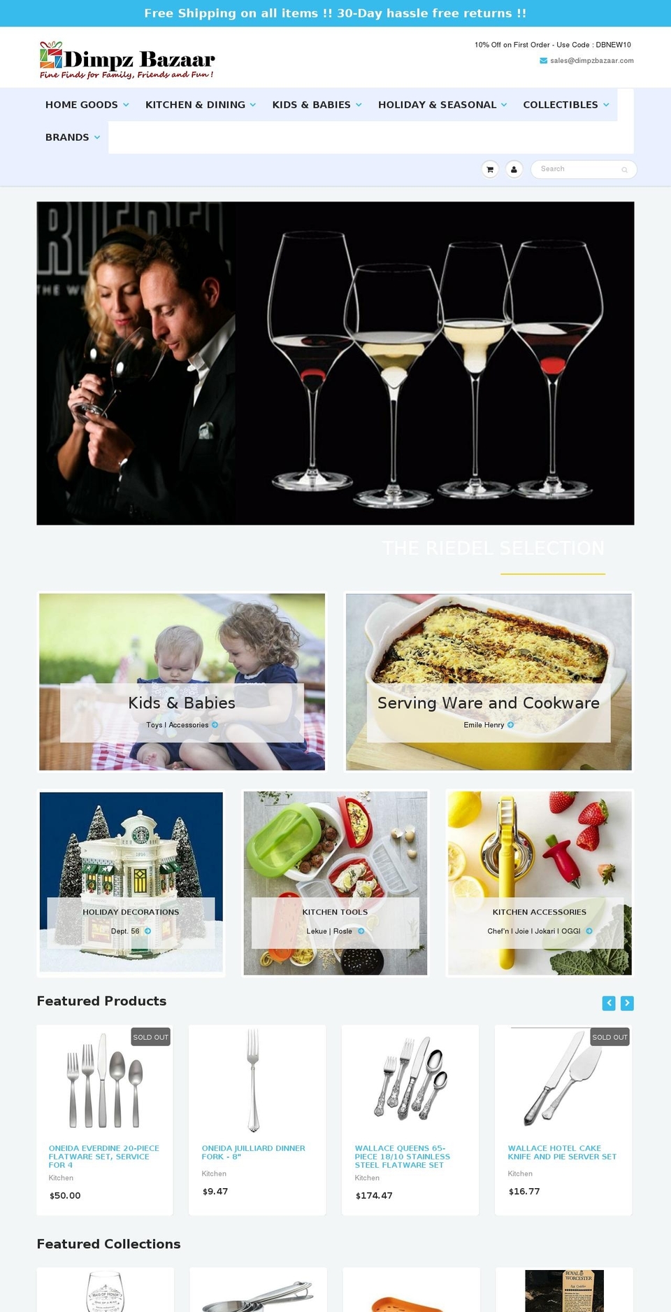 dimpzbazaar.com — Shopify storefront screenshot