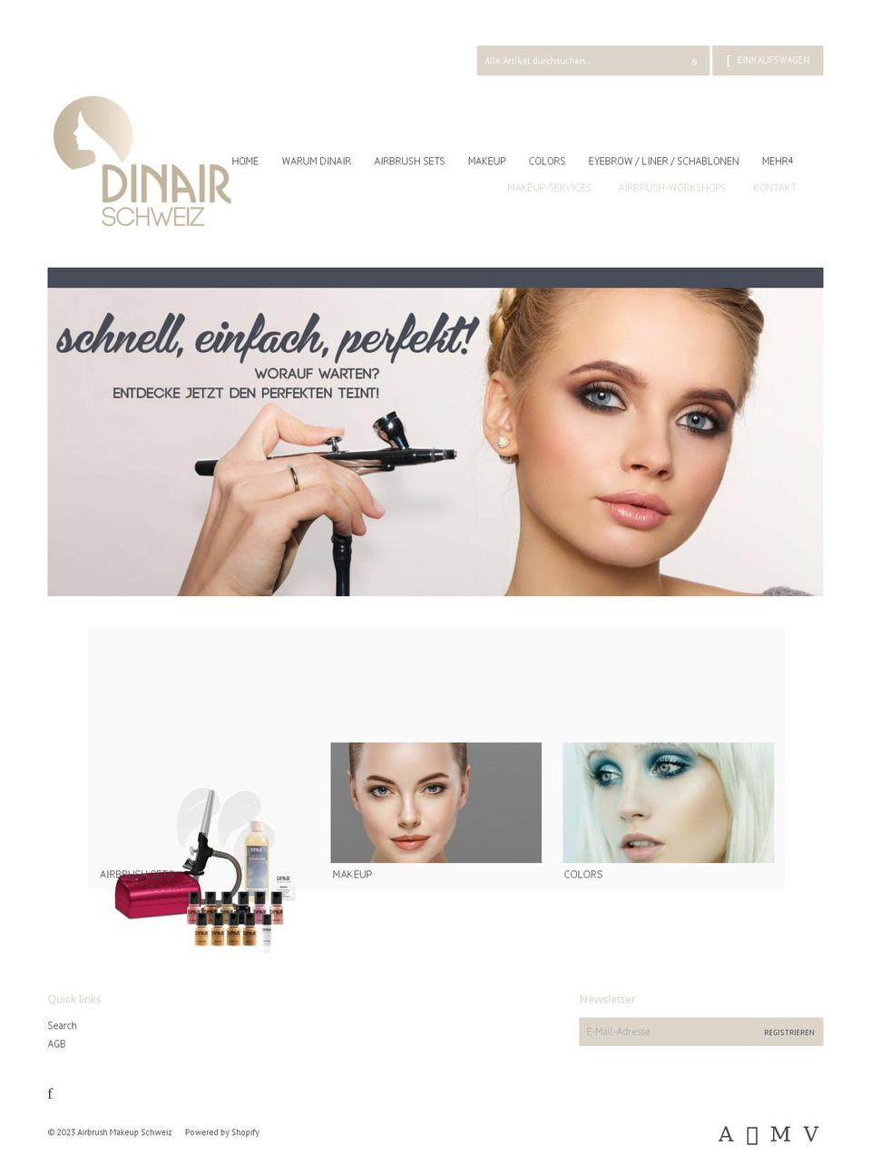 dinair-schweiz.myshopify.com shopify website screenshot