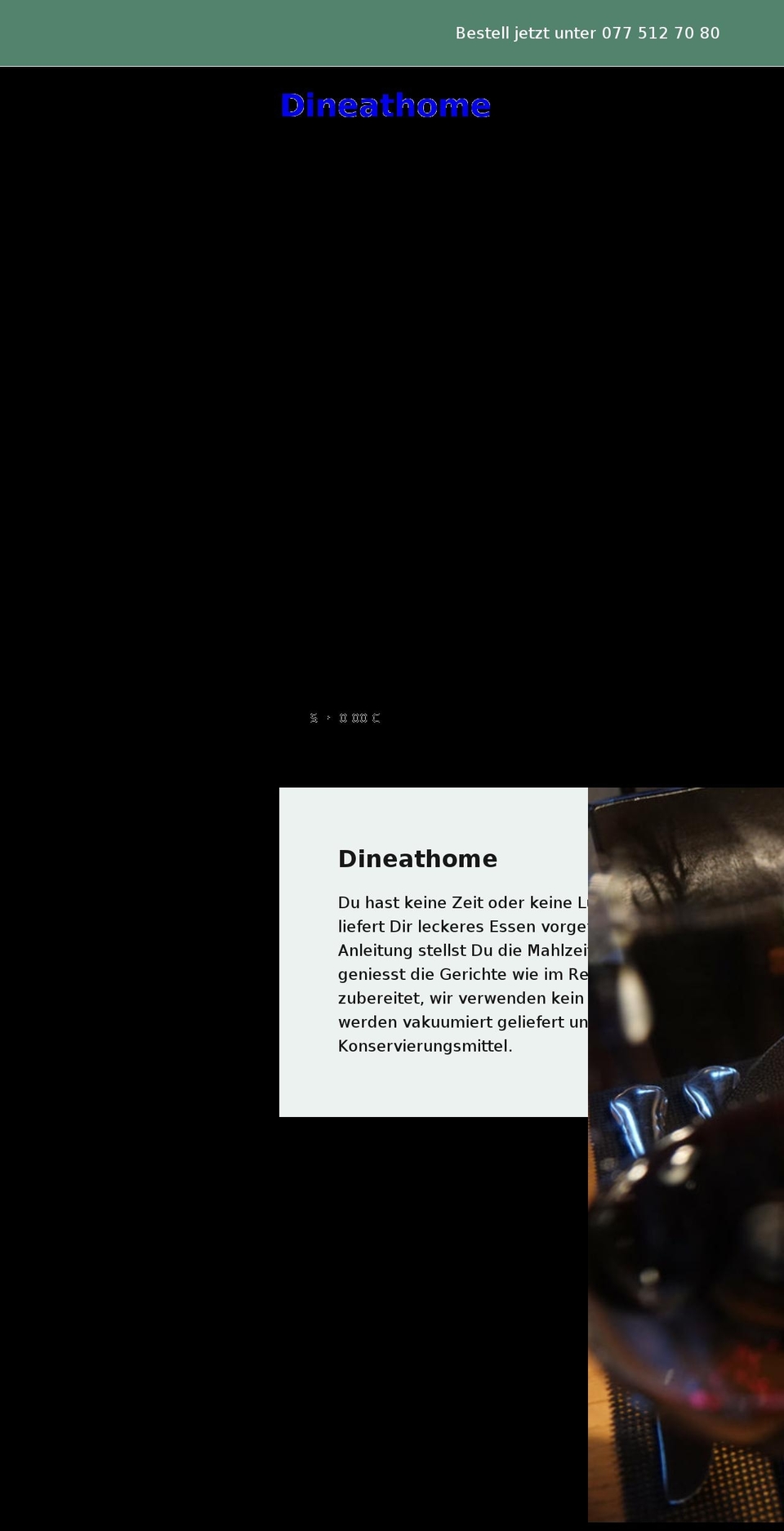 dineathome.ch shopify website screenshot