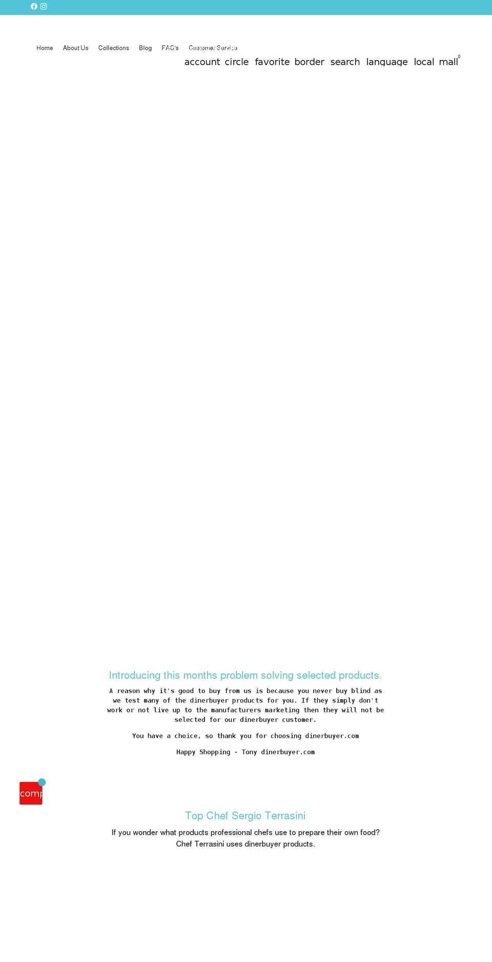 dinerbuyer.com shopify website screenshot