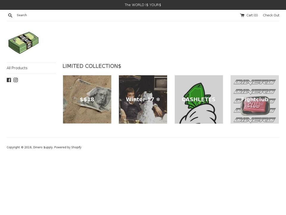 dinerosupply.com — Shopify storefront screenshot