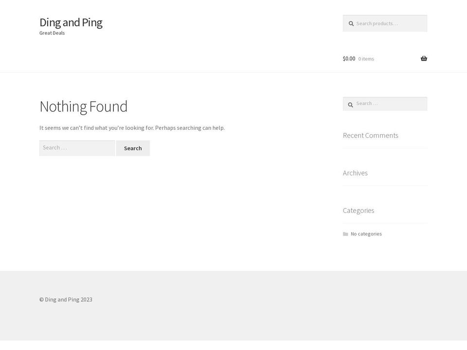 dingandping.com — Shopify storefront screenshot