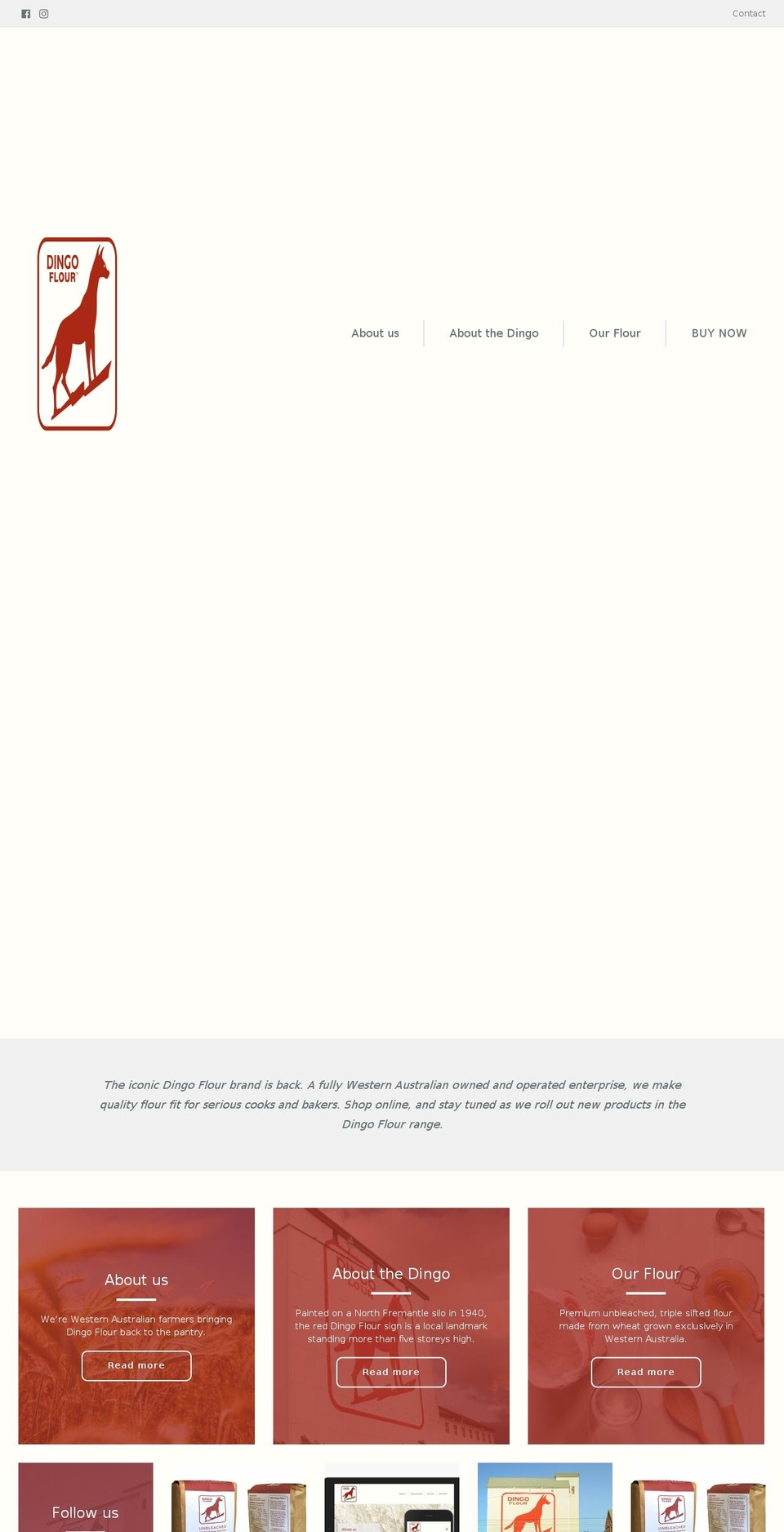 dingoflour.com — Shopify storefront screenshot