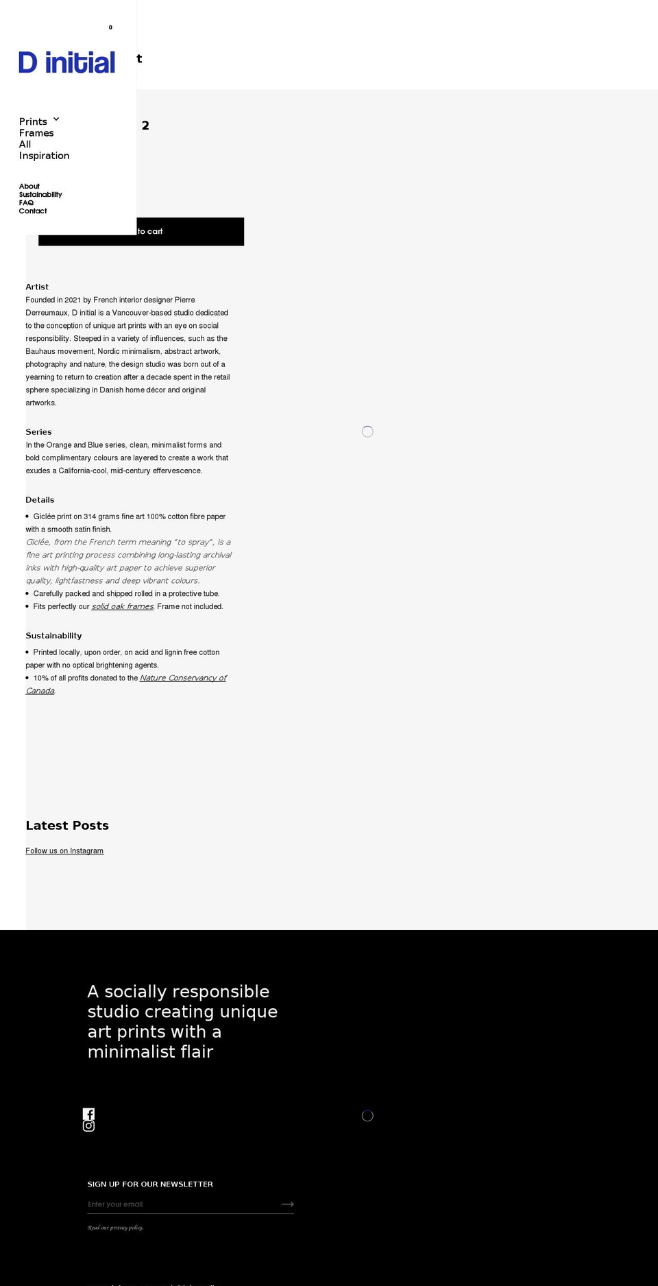 dinitialstudio.com shopify website screenshot