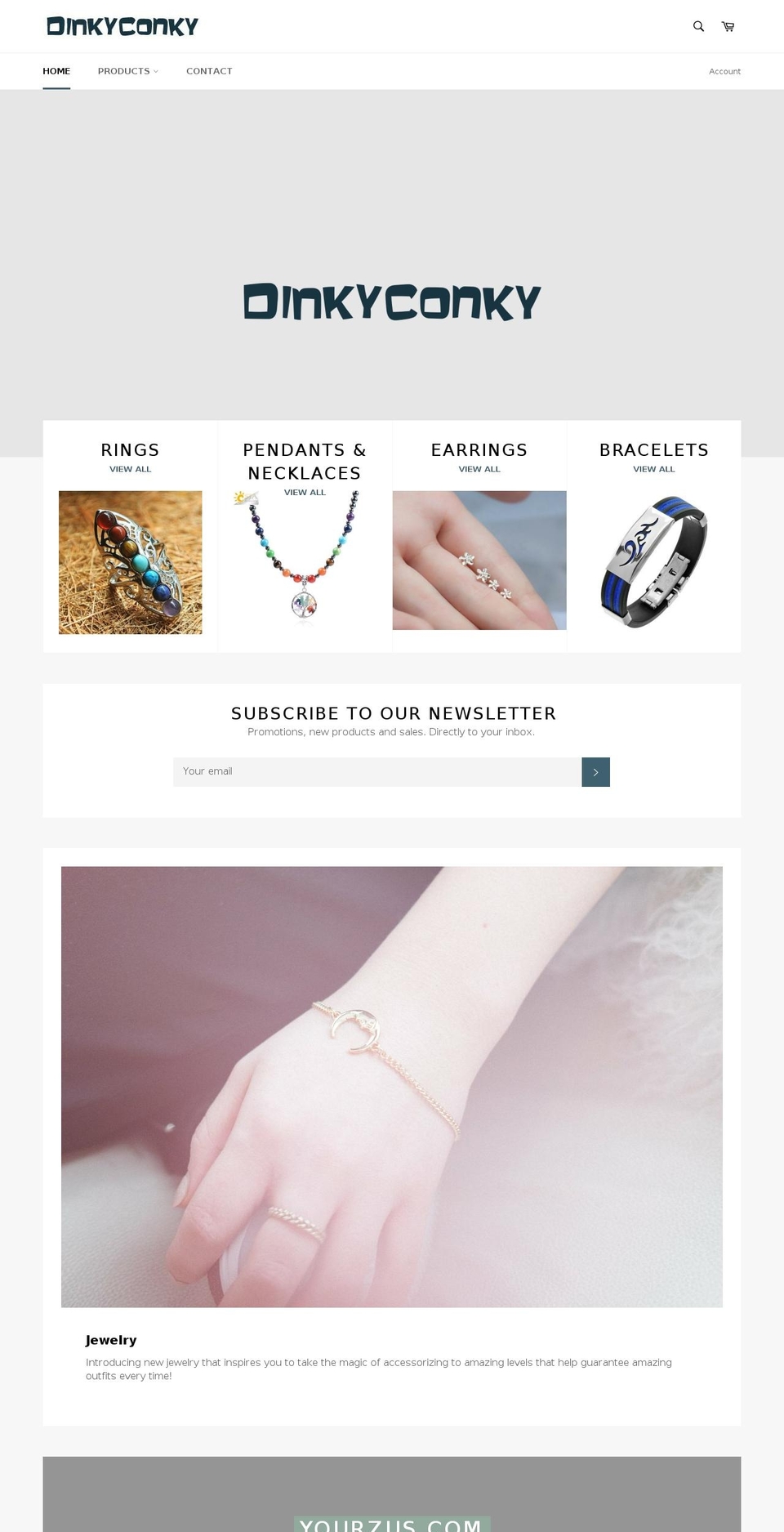 dinkiconki.com shopify website screenshot