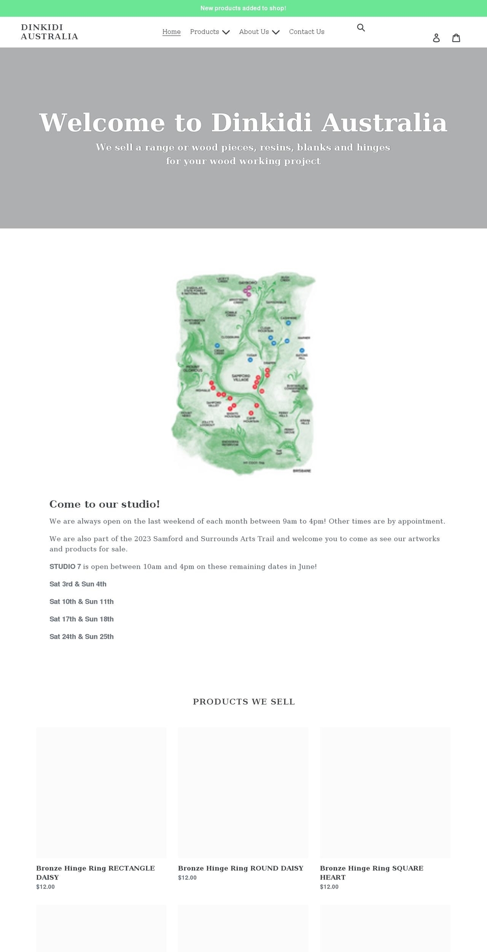 dinkidi-australia.com shopify website screenshot