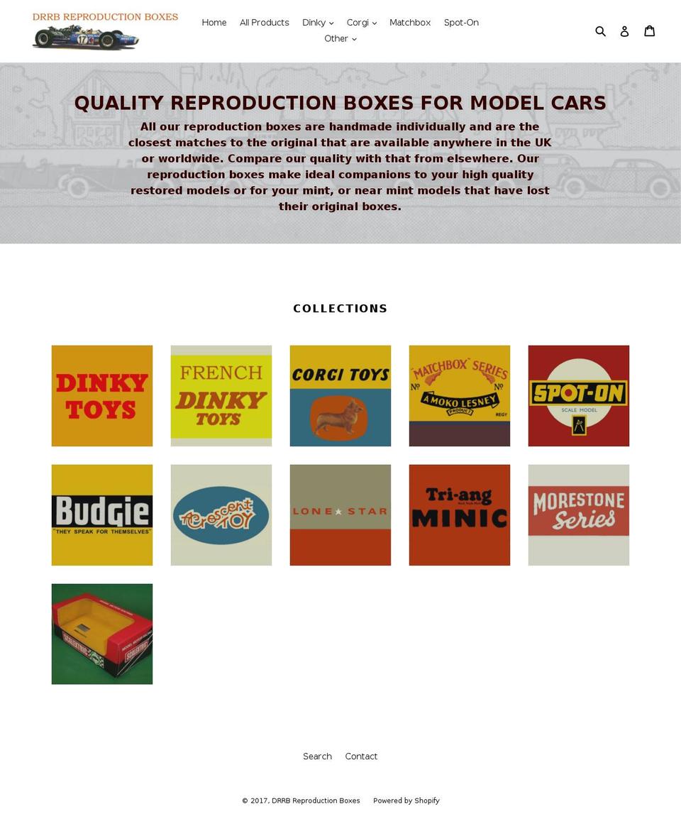 dinkyboxes.com shopify website screenshot