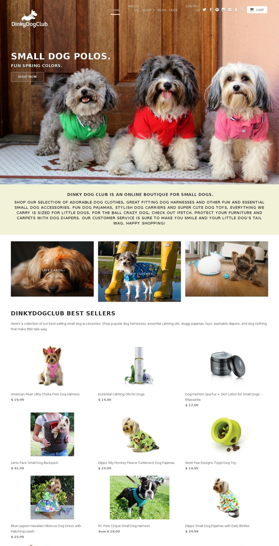 dinkydogclub.com shopify website screenshot