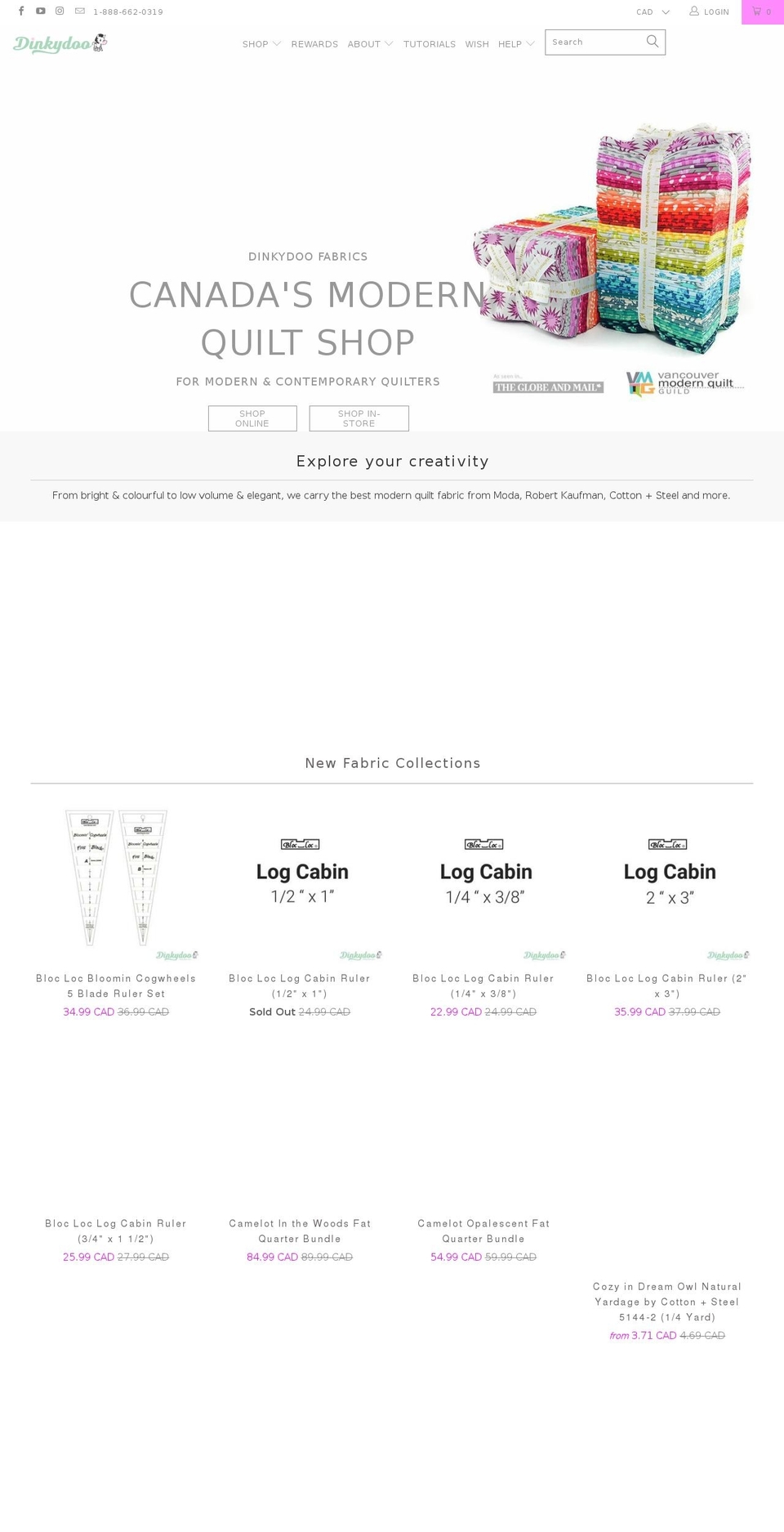 dinkydoo.com shopify website screenshot