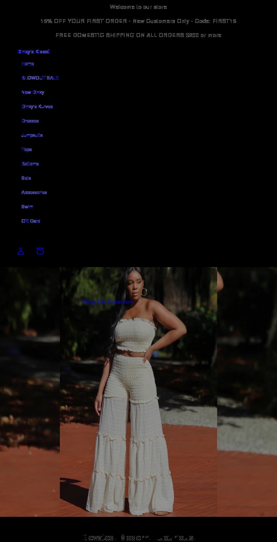 dinkyskloset.com — Shopify storefront screenshot